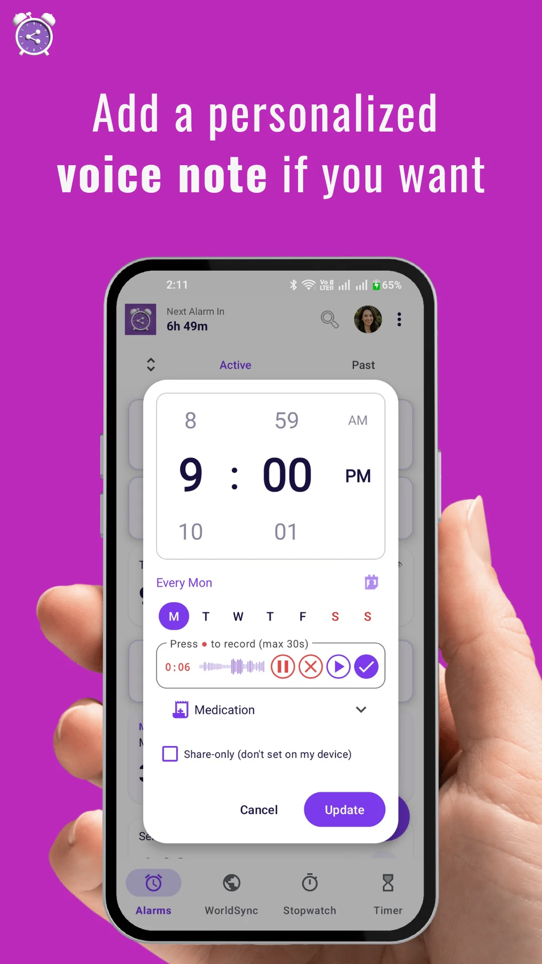 Add voice note